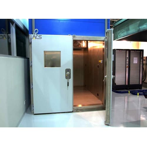 A view of the walk-in climate chamber that is one of the largest available in a research and academic setting.