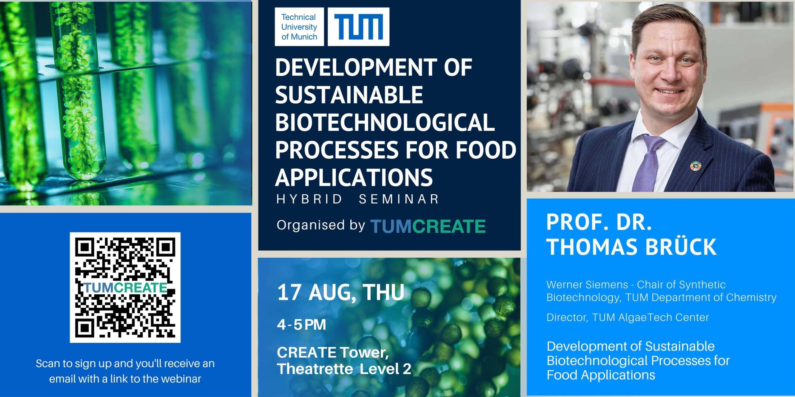 [Banner] TUMCREATE Prof Dr Thomas Brück - 17 Aug 2023